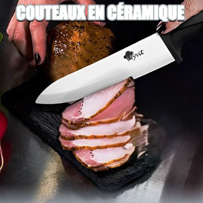 Couteau de cuisine en céramique ultra-tranchant haute qualité
