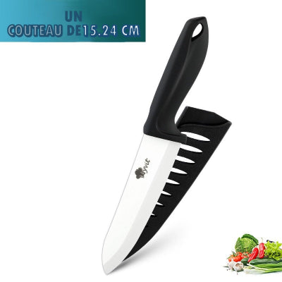 Couteau de cuisine en céramique ultra-tranchant et ergonomique pour une prise en main facile