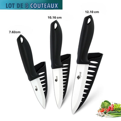 Couteau de cuisine en céramique ultra-tranchant idéal pour une cuisine rapide et efficace