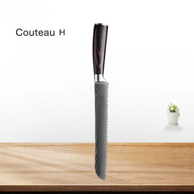 Couteau japonais denté à la coupe parfaite