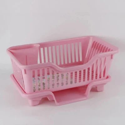 Égouttoir vaisselle-colorbac-rectangulaire-couleur rose 