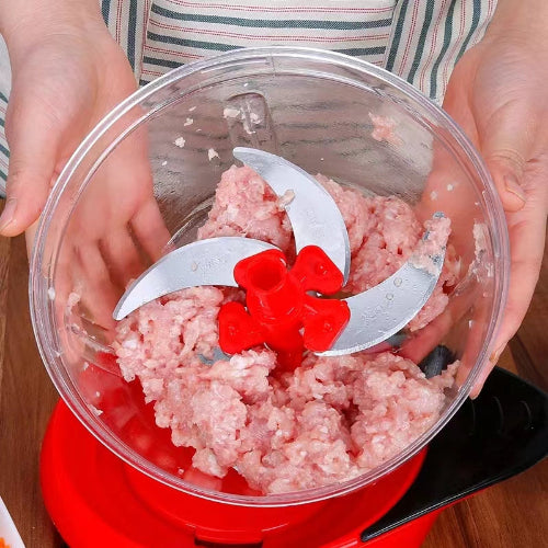 Hachoir à viande avec lames en acier inoxydable pour une coupe 360°